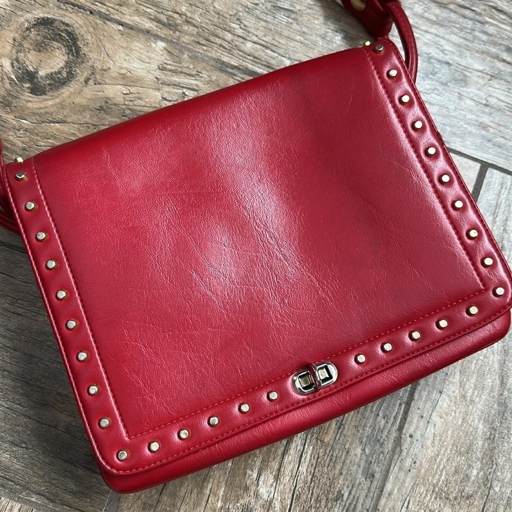 Vintage Collins red studded purse handbag